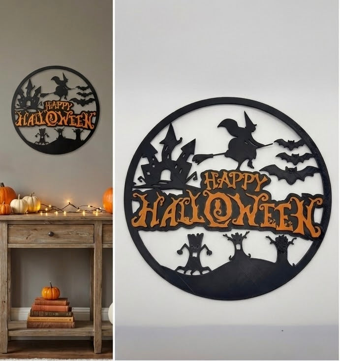 Happy Halloween Witch Wall Sign